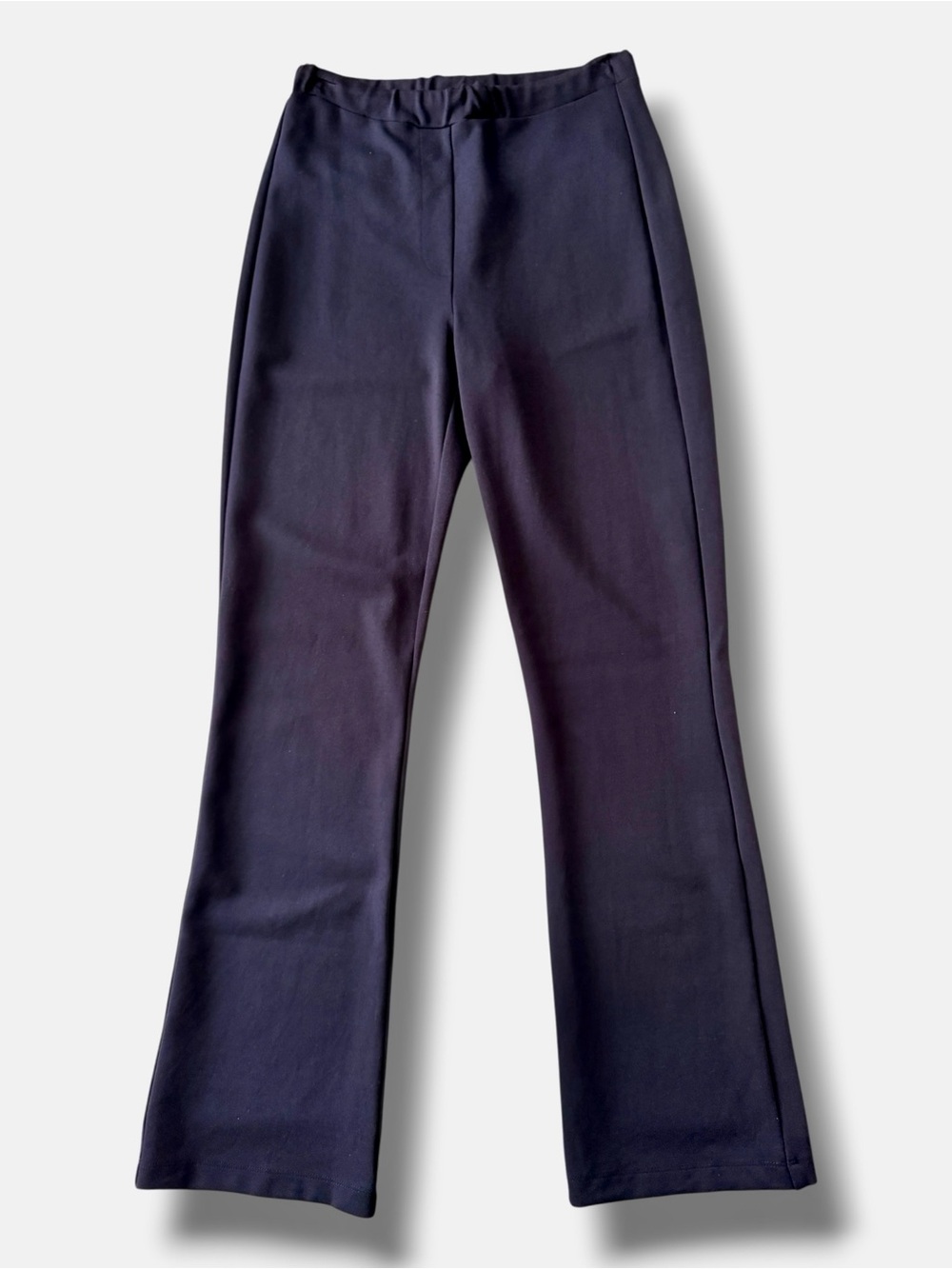MaxMara Leisure Jersey Wide Leg Pull On Pants Size Small Navy Blue